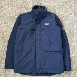 Jack Wolfskin TEXAPORE Active Jacket Parka Men’s Black Waterproof Outdoor Size L